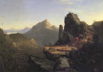 Thomas Cole Scene from The Last of the Mohicans Cora Kneeling at the Feet of Tamenund (mk13)